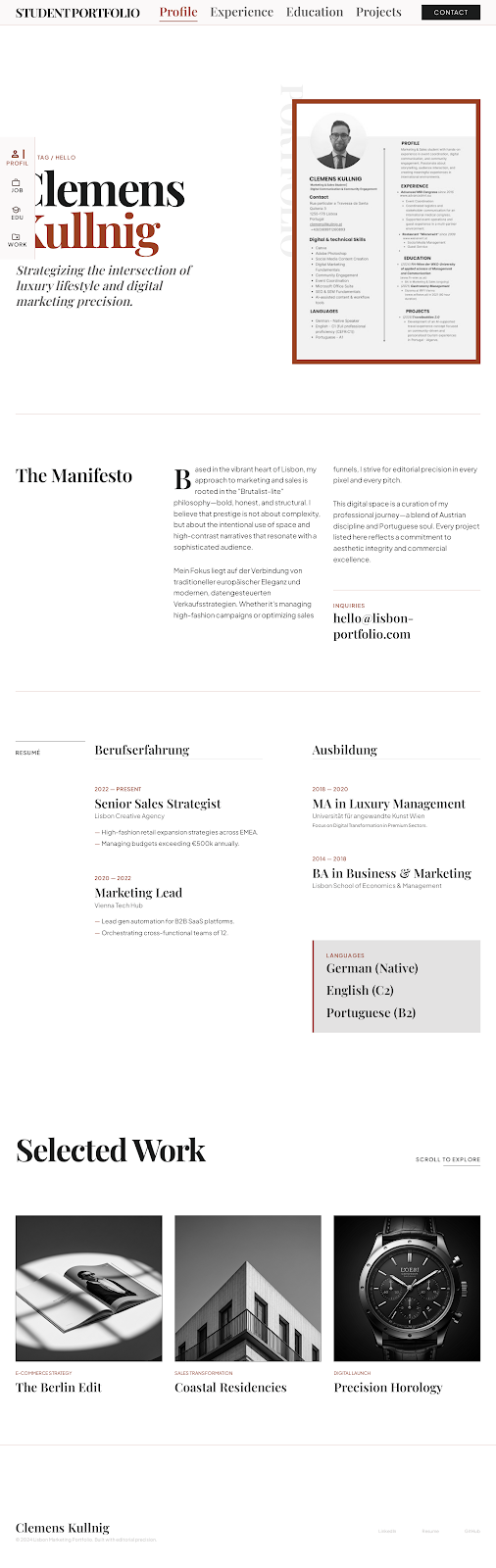 Modern Lisbon Editorial Grid Design